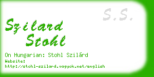 szilard stohl business card